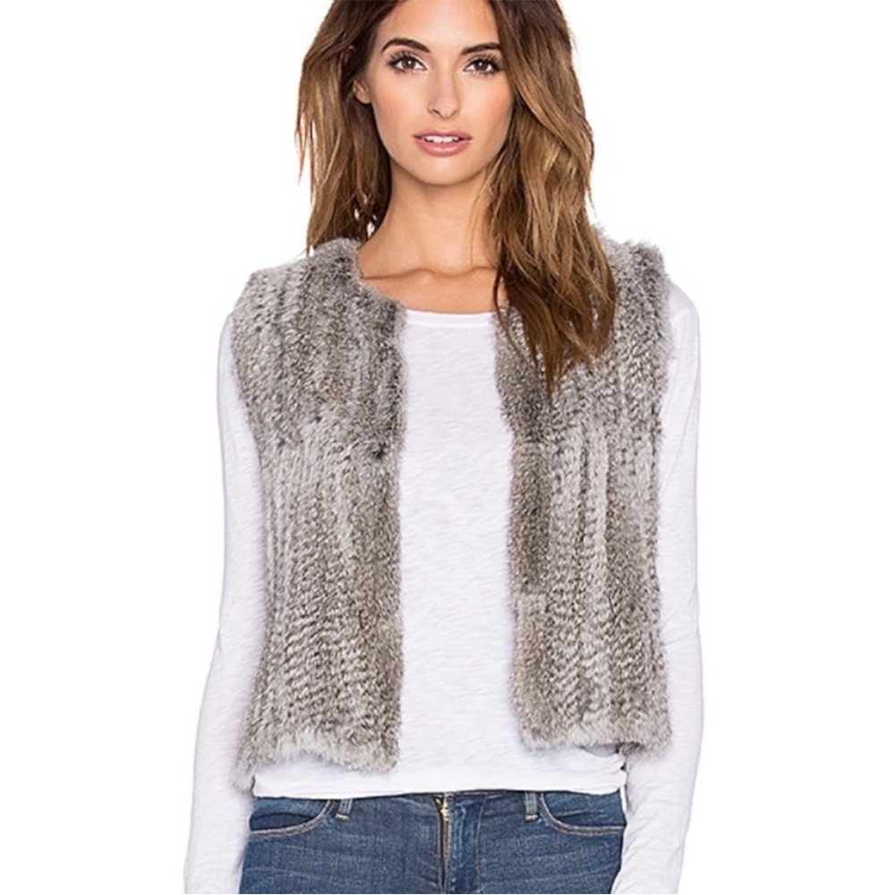 Rabbit fur vest